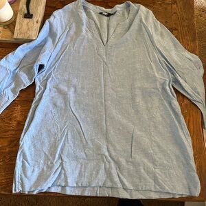 Lands' End Women's Sky Blue Tunic Top